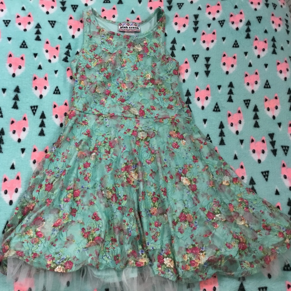 Girls Pink Crush floral dress